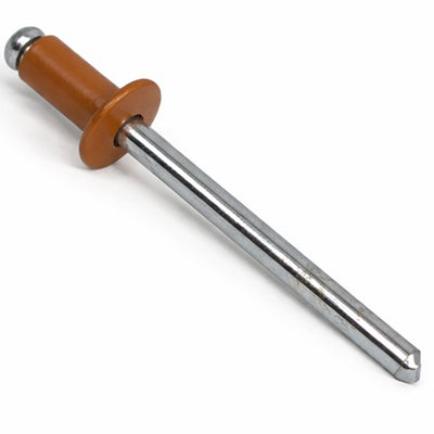 4.8mm x 10mm - Pack of 50 - ISO 15977 - Ochre Brown RAL 8001 Painted ...