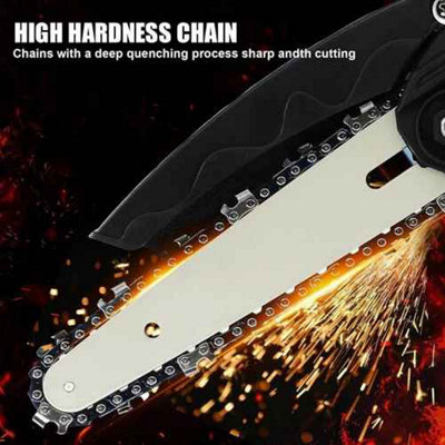 4 and 6 inch cordless electric chainsaw, handheld wood cutter, 2 into ...