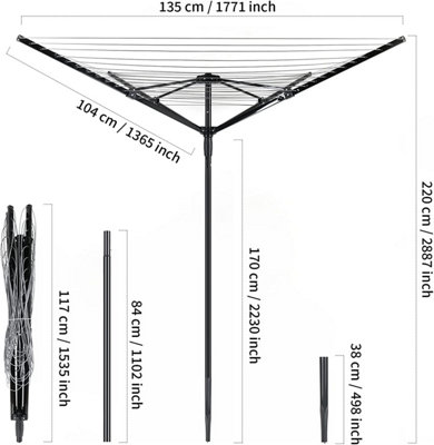 B&q brabantia rotary discount airer