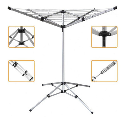 4 Arm Free Standing Rotary Airer with 16 Meter Drying Space