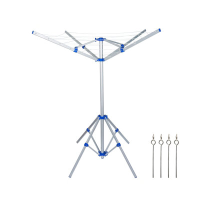 Arm Rotary Washing Line Airer Indoor Outdoor Umbrella-Style