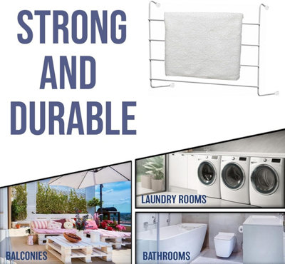 4 Bar Radiator Airer White Indoor Clothes Dryer 3 Piece Pack