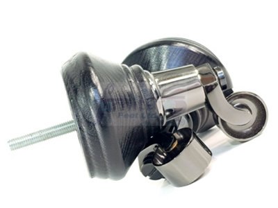 4 Black Wood Furniture Legs 120mm High Replacement Castor Feet Chairs