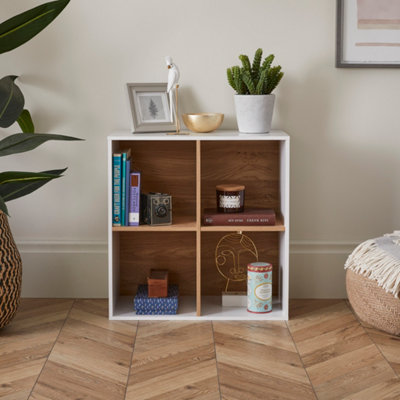 4 Cube Storage Bookcase Unit in White at B&Q