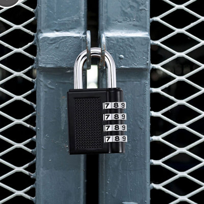 4-Digit Combination Padlocks Pack of 2 - Heavy Duty Weatherproof ...