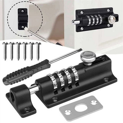 4 Digit Combination Slide Latch Bolt Lock