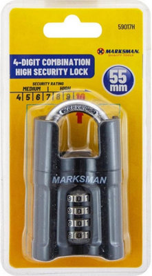 4 Digit Heavy Duty Combination Padlock Security Gates Sheds Outdoor Lock 55Mm