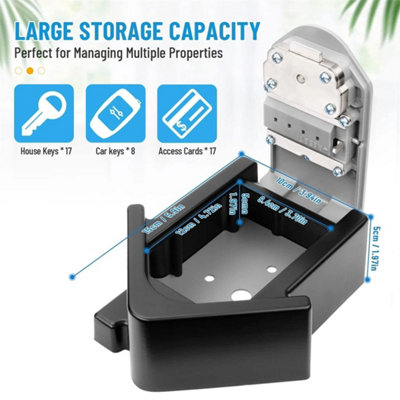 4 Digit Key Safe Box Wall Mounted High Security for Outdoor Home