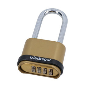 4 Digit Long Hardened Shackle Combination Padlock Security Lock Secure 1pk