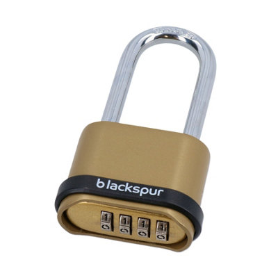 4 Digit Long Hardened Shackle Combination Padlock Security Lock Secure 2pk