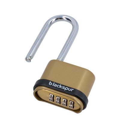 4 Digit Long Hardened Shackle Combination Padlock Security Lock Secure 2pk