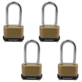 4 Digit Long Hardened Shackle Combination Padlock Security Lock Secure 4pk
