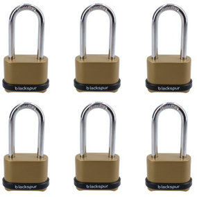 4 Digit Long Hardened Shackle Combination Padlock Security Lock Secure 6pk