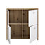 4 Door Sonoma Oak Matt White Storage Cabinet