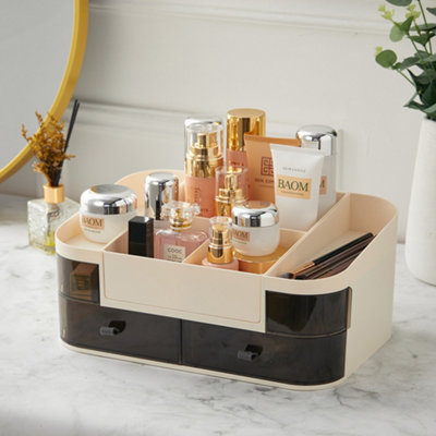 4 Drawer Green Makeup Organizer Cosmetics Storage Box for Dresser Bedroom Bathroom