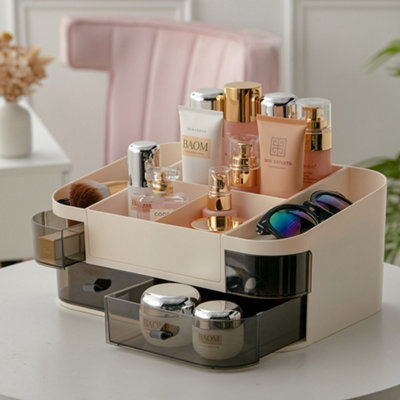 4 Drawer Green Makeup Organizer Cosmetics Storage Box for Dresser Bedroom Bathroom