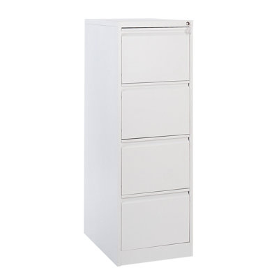 4 Drawer Metal Storage Cabinet White BARITE