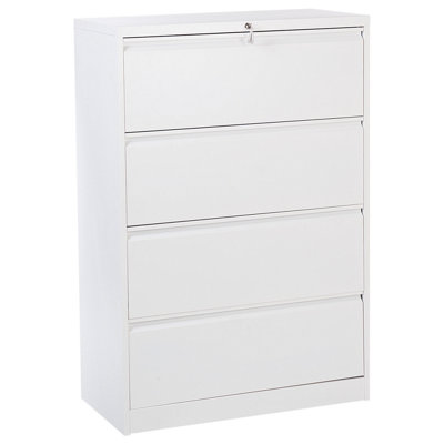 4 Drawer Metal Storage Cabinet White HALITE