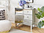 4 Drawer Mirrored Chest Silver NESLE