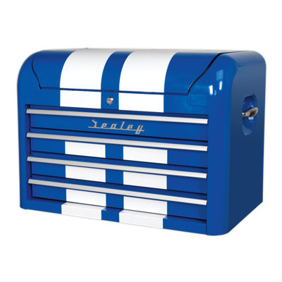 4 Drawer Retro Style Tool Chest / Top Box Module (Sealey AP28102BWS) - 6