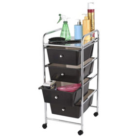 4 Drawer Storage Trolley On Wheels For Salon, Beauty Make Up, Home Office Organiser