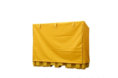 4 Drum in-Line Spill Pallet with Framed Cover