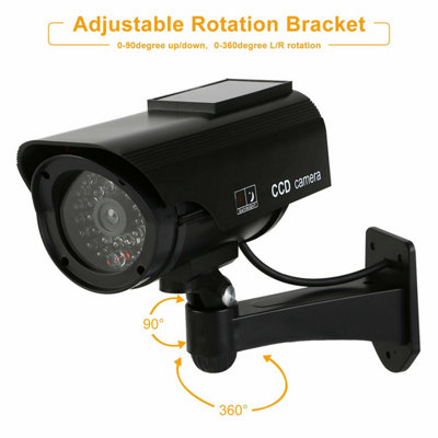 4 Dummy Camera with Flashing Red LED Light Fake Security Camera for ...