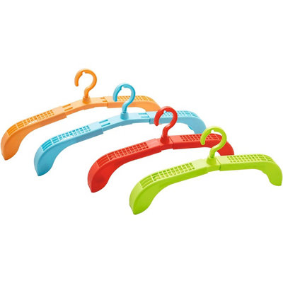 4 EXTENDABLE CLOTHES HANGERS - ADJUSTABLE TELESCOPIC LONG ARM CLOTHING ...