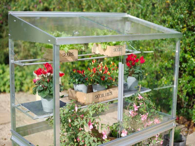 4 Feet Growhouse - Aluminium/Glass - L121 x W65 x H149 cm - Racing Green - 5