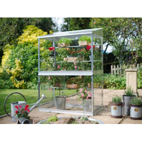 4 Feet Growhouse - Aluminium/Glass - L121 x W65 x H149 cm - Without Coating