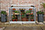 4 Feet Half Wall Frame/Growhouse - Glass - L121 x W63 x H76 cm - Antique Ivory