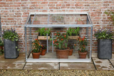 4 Feet Half Wall Frame/Growhouse - Glass - L121 x W63 x H76 cm - Without Coating - 4