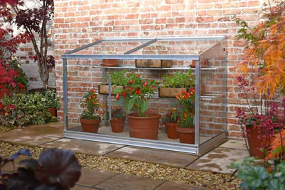 4 Feet Half Wall Frame/Growhouse - Glass - L121 x W63 x H76 cm - Without Coating - 6