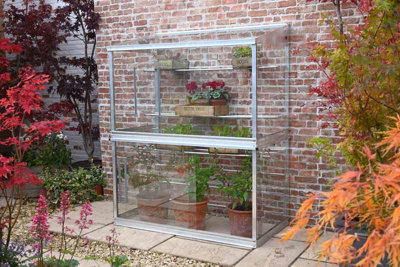 4 Feet Wall Frame/Growhouse - Aluminium/Glass - L121 x W63 x H149 cm - Without Coating - 3