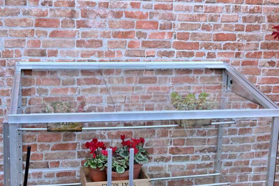 4 Feet Wall Frame/Growhouse - Aluminium/Glass - L121 x W63 x H149 cm - Without Coating - 4
