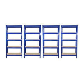 4 Garage Shelving Units - 5 Tier Heavy Duty Rack for Storage Steel Utility Shelves