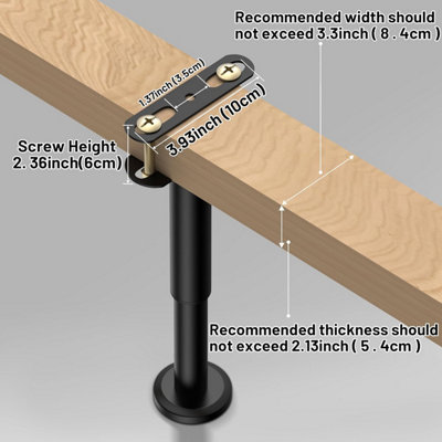 4 height adjustable bed support legs: 7.1 12.6 inches approx. 18 32 cm ...