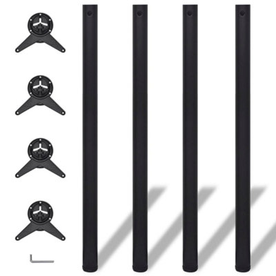 4 Height Adjustable Table Legs Black 1100 Mm Table Legs