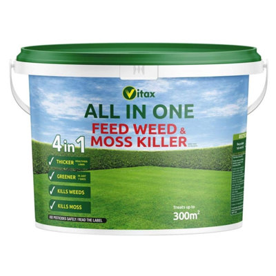 4 in 1 Complete Garden Feed, Weed & Moss Killer Nourish, Protect, and Revive Your Lawn for Healthier, Greener Growth 300m2