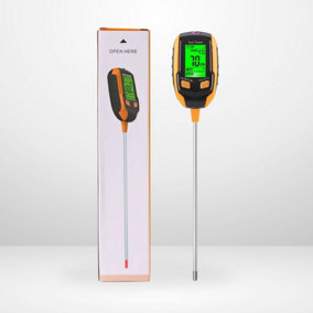4-in-1 Digital Soil Moisture Meter for Lawns and Plants with PH/Temperature/Moisture/Light