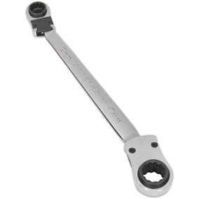 4-in-1 Double Ended Reversible Ratchet Ring Spanner - Slim Handled Metric Wrench