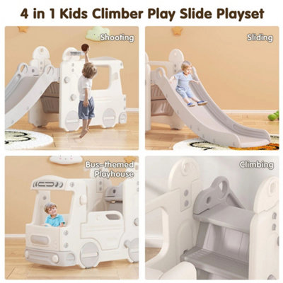 4 in 1 Home Multi Functional with Bus Kid Slide Set Play Set W 1960 x D 530 x H 750 mm - 3