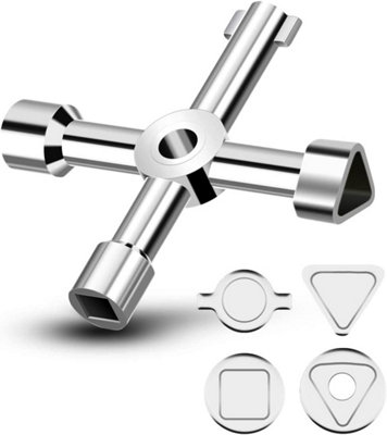 4in1 Metal Utility Key Gas Meter Box Key, Radiator Key, Gas Box Key Gas Key for Meter