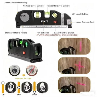 4-in-1 Multifunction Laser Level with Tripod & Rotating Measuring Ruler