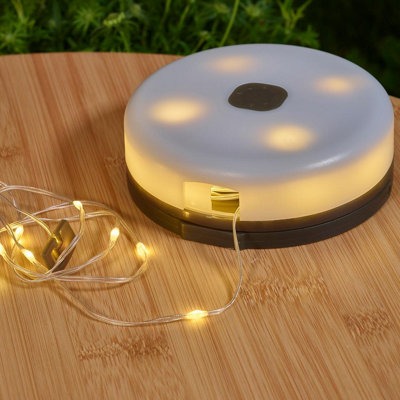 4 in 1 Portable Solar or USB Powered Hanging Gazebo Light with Retractable 100 LED String Lighting & Powerbank Function - 100lm