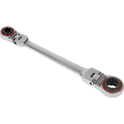 4-in-1 Reversible Ratchet Ring Spanner in Hardened Steel - Metric Wrench Tool