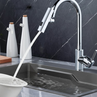 4-in-1 Rotatable Kitchen Faucet with Anti-Splash Spray Head