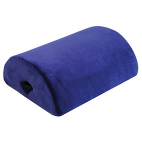 4-in-1 Support Cushion - Use as Footstool or Armrest - Blue Microfibre Cover