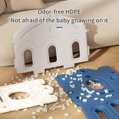 4 In 1 Toddler Swing and Slide Playset Basketball Hoop Blue and Grey - 8