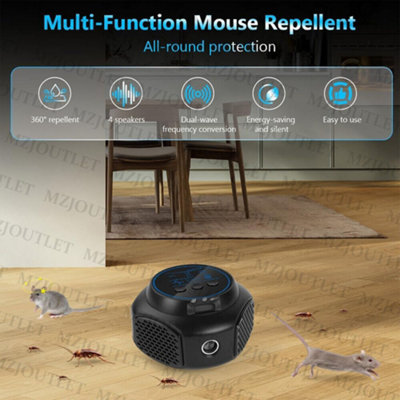 Pest Repeller Mouse Blocker Rat Deterrent 4-in-1 Ultrasonic